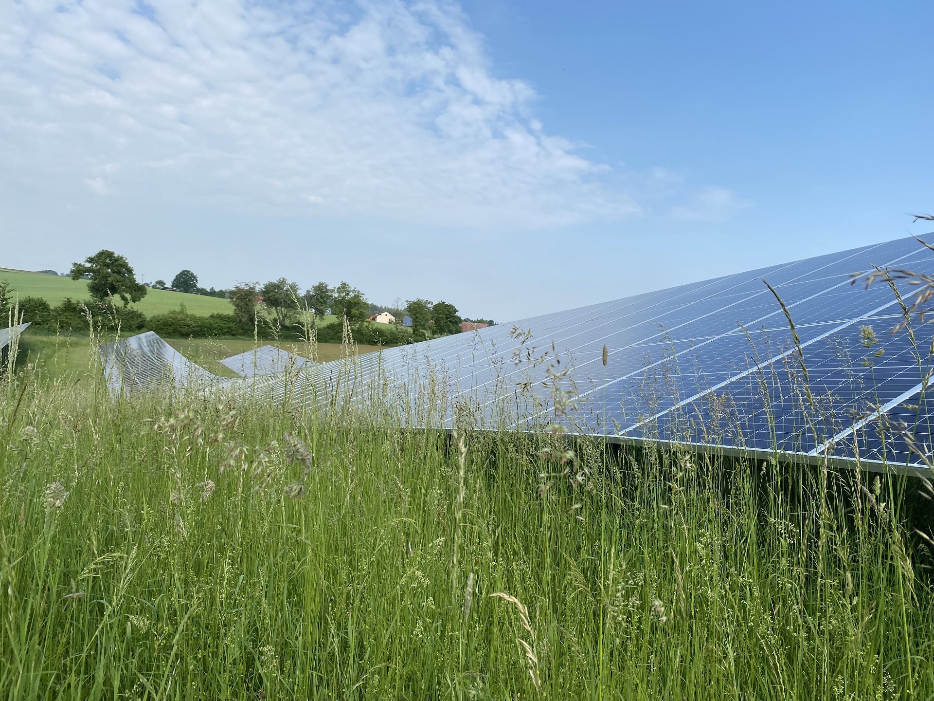 Solarpark Hoettingen Ansicht eines Moduls