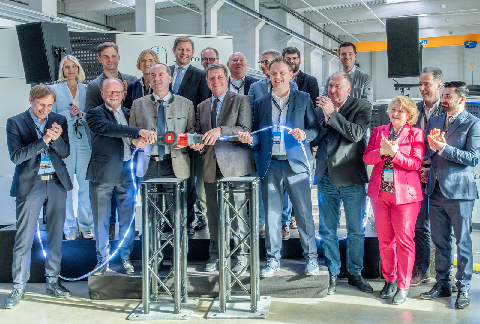 Einweihung des Neubaus von FENECON in Iggensbach. Für die neue Stromspeicher Produktion