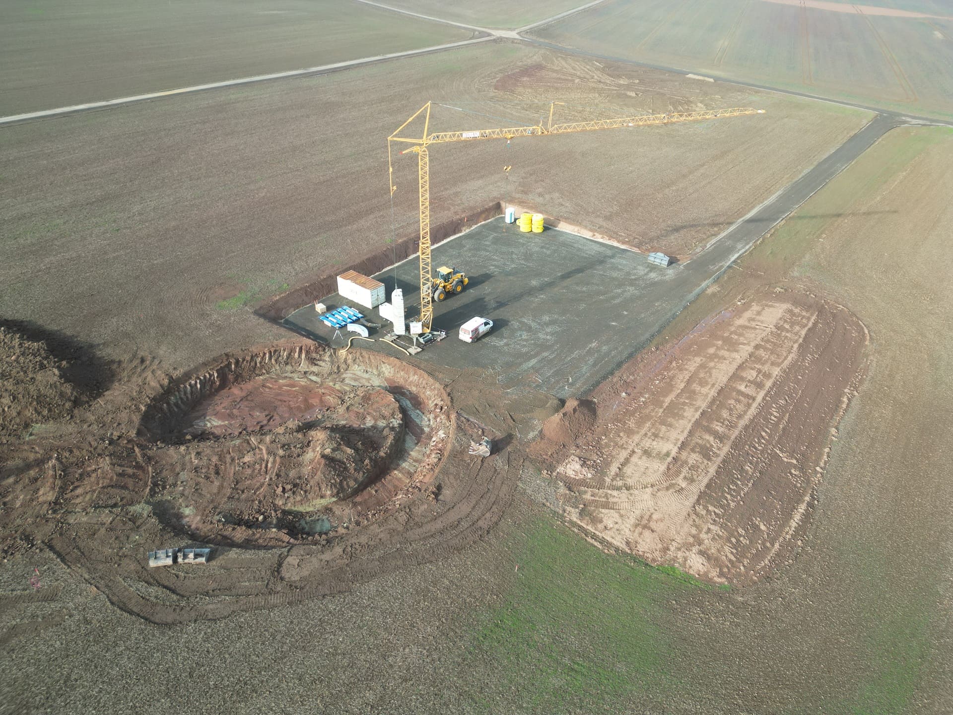 Fundamentarbeiten Windpark Heimbach