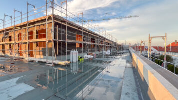 Das Bild zeigt den Rohbau der neuen littebigFuture-Kita in Sachsenheim